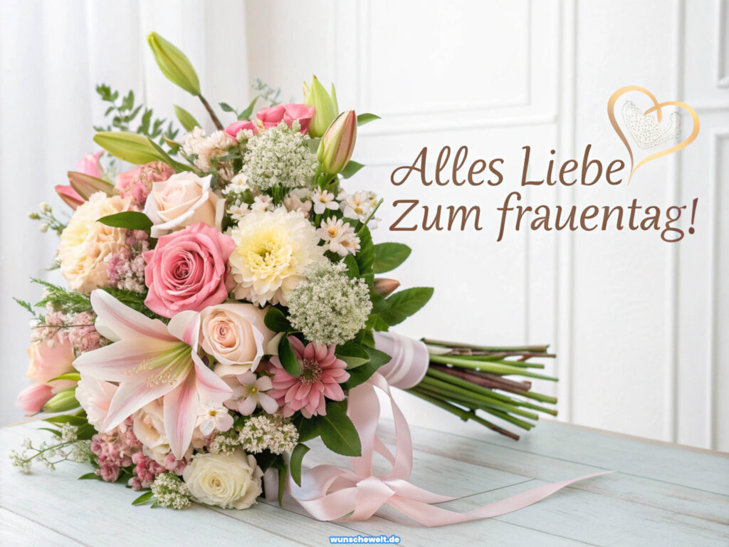 Frauentag Bild mit Wunsch kostenlos 